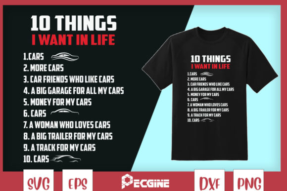 10 Things I Want in My Life Car Mechanic Graphics