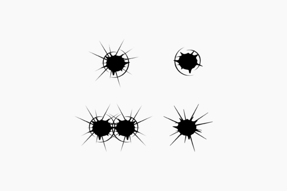Bullet Hole Graphics for Crafts & Local Branding