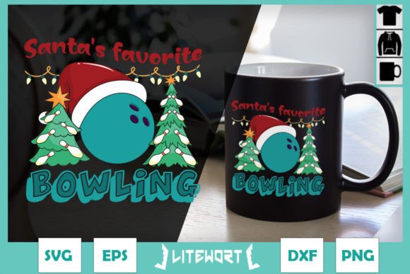 Christmas Santa’s Favorite Bowling Graphics