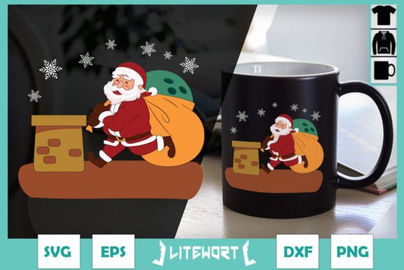 Christmas Santa’s Gift Bowling Ball: Graphics for Crafts & Seasonal Content