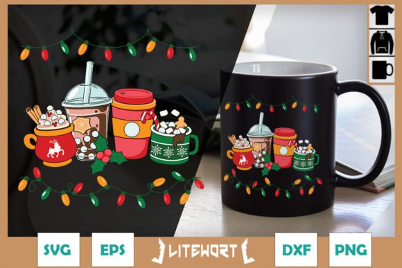 Christmas Sport Drinks Golf Graphics for Crafts