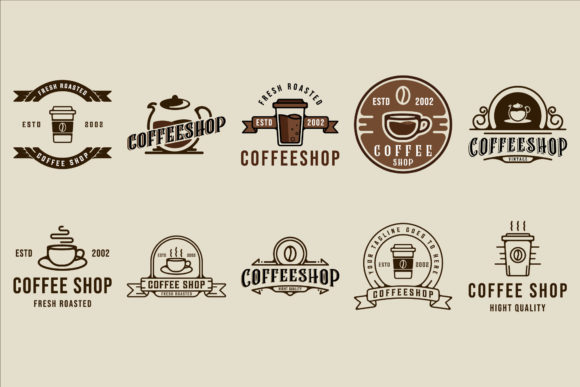 Coffee Shop Logo Line Art Vector Graphics & Logos Review