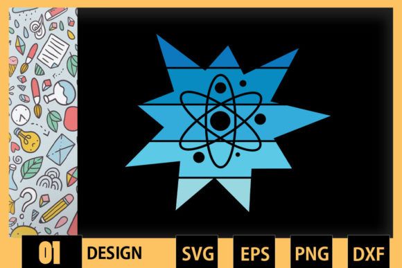Cool Atom Biology Physics Chemistry Graphics for Crafts