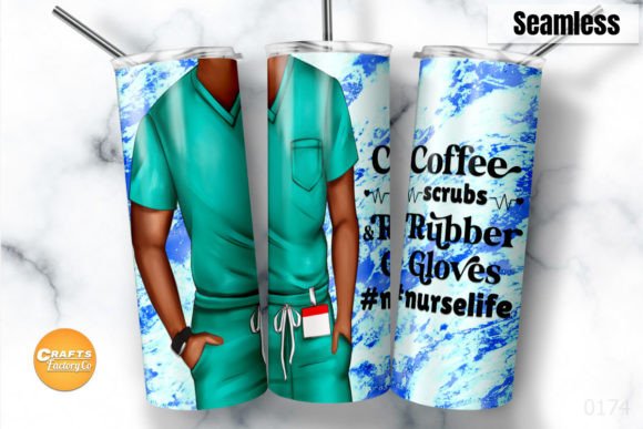 Male Nurse Coffee Scrubs & Rubber: Graphics for Crafts