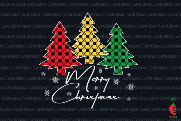 Merry Christmas Buffalo Plaid Tree Graphics