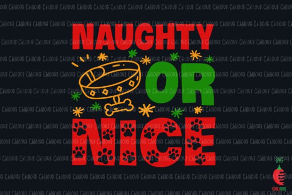 Naughty or Nice Dog Christmas: Graphics for Crafters