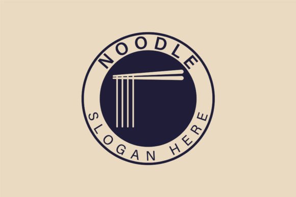 Noodle Vintage Logo, Icon and Symbol for Branding Graphics