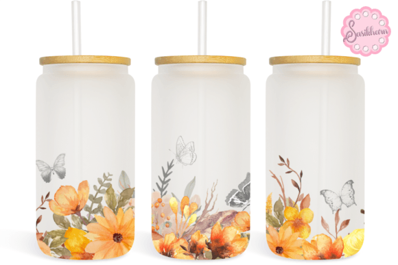 Orange Flowers Bouquet Fall Graphics & Print Templates