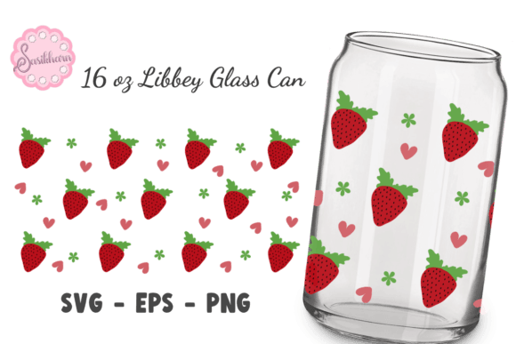 Strawberry Heart Valentine Libbey Glass