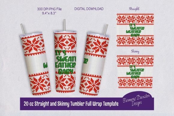 Sweater Weather Sublimation Wrap Red