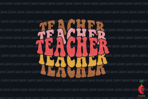 Teacher Retro Graphics for Warm Crafts Branding